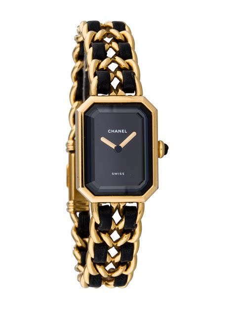 chanel watches black gold